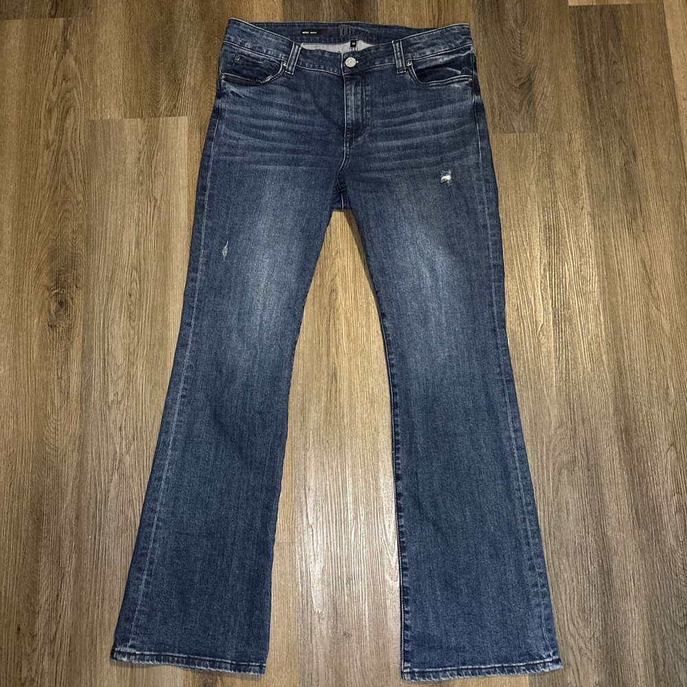 Kut from the Kloth Jeans Women Size 14 Nicole High Rise Flap Pocket Boot Cut